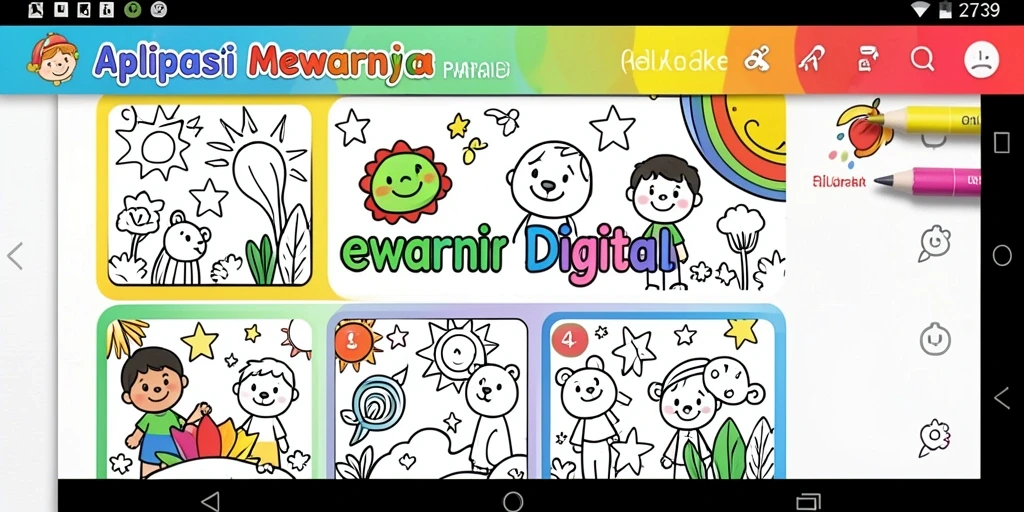 Tampilan antarmuka aplikasi 2739 dengan fitur Mewarnai Digital.