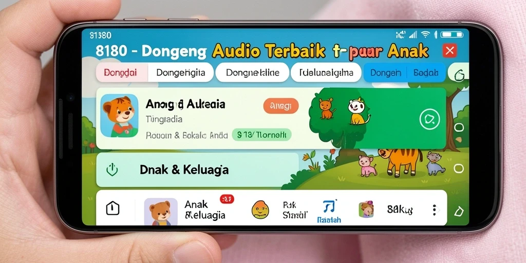 Antarmuka aplikasi 8180 yang interaktif dan menarik untuk anak-anak.