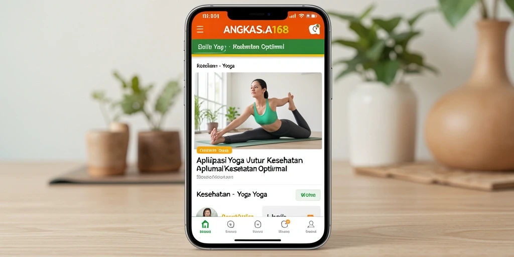 Antarmuka intuitif dari aplikasi Yoga ANGKASA168 yang memudahkan pengguna.