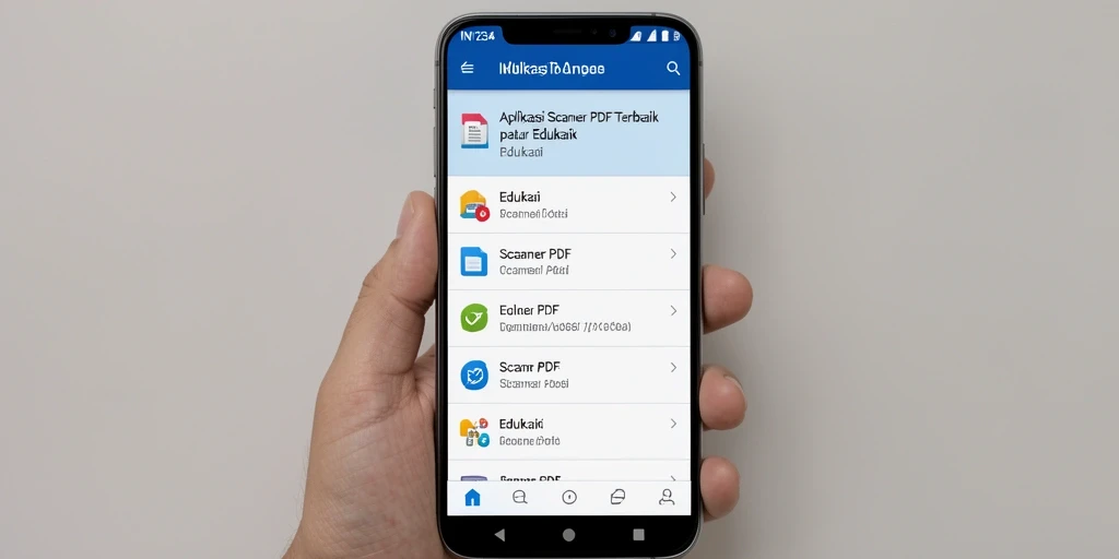 Antarmuka aplikasi Scanner PDF IN1234 yang user-friendly.